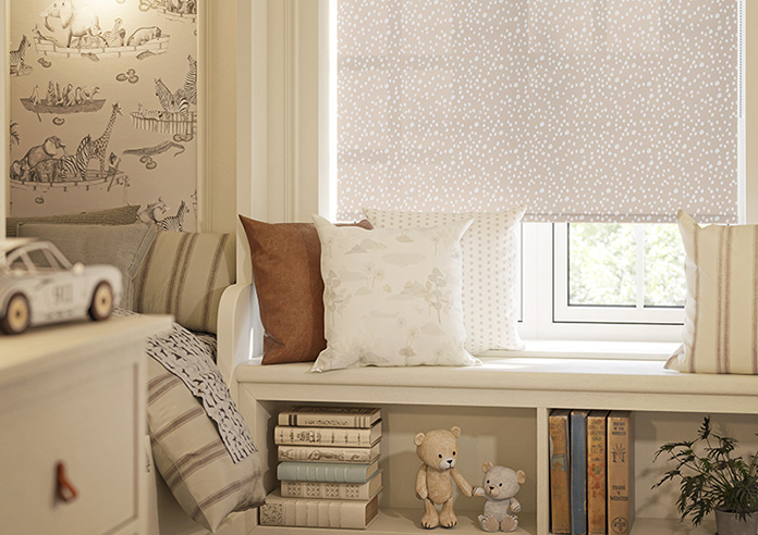 Dots and Spots, Toasted Oatmeal - Roller Blind - Image 5